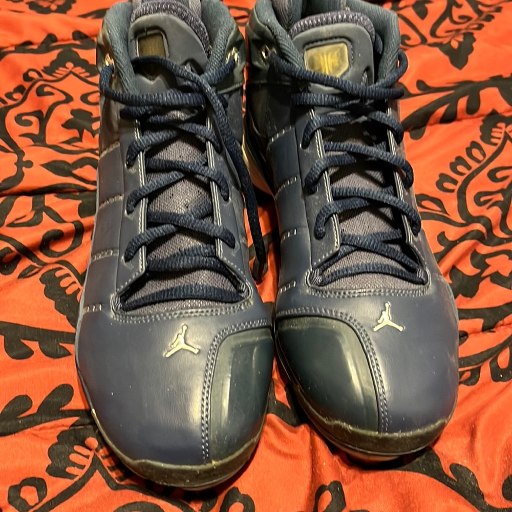 Nike Jordan baseball cleats, Men,size 8. Blue.